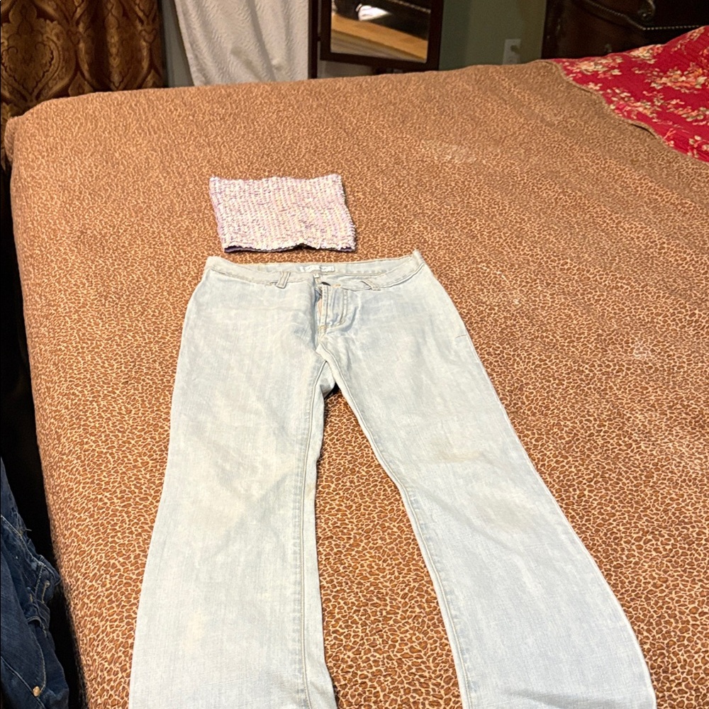 Light Blue Jill Stuart Jeans with FREE TUBE TOP